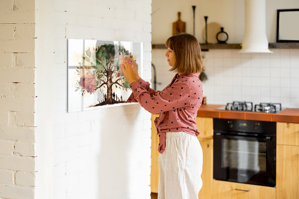 Pizarra magnética de pared con rotulador Árbol de los recuerdos con fotos personales