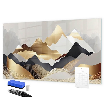 Pizarra borrable de cristal con imanes Tablero moderno para fotos y notas.
