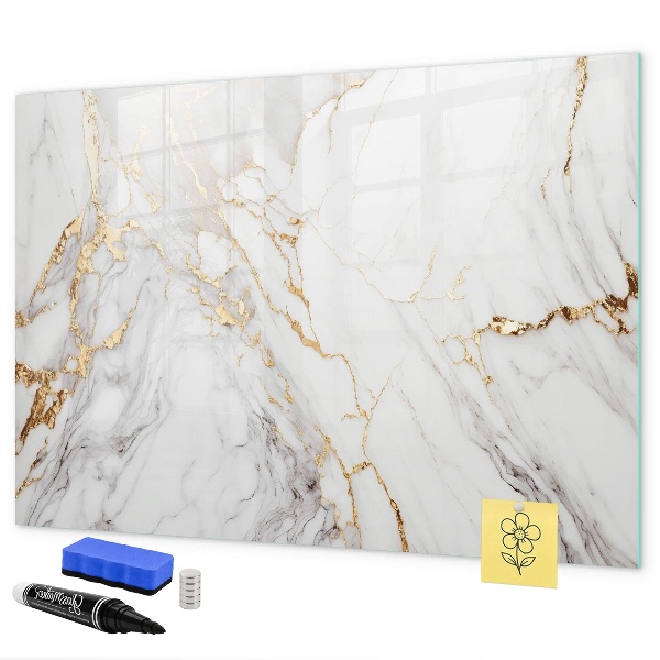 Pizarra magnética de pared con rotulador Tablero elegante para fotos y notas.