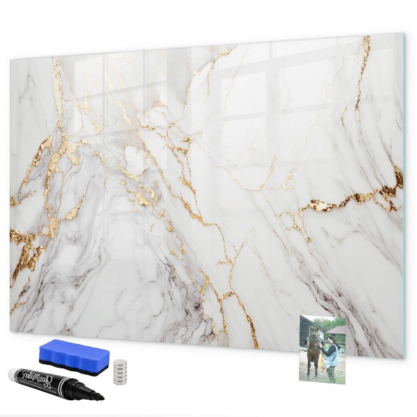 Pizarra magnética de pared con rotulador Tablero elegante para fotos y notas.