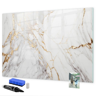 Pizarra magnética de pared con rotulador Tablero elegante para fotos y notas.