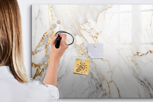 Pizarra magnética de pared con rotulador Tablero elegante para fotos y notas.