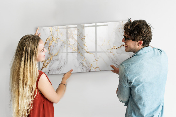 Pizarra magnética de pared con rotulador Tablero elegante para fotos y notas.