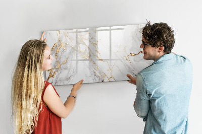 Pizarra magnética de pared con rotulador Tablero elegante para fotos y notas.