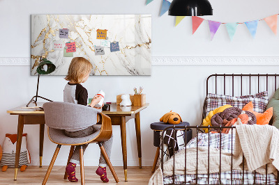 Pizarra magnética de pared con rotulador Tablero elegante para fotos y notas.