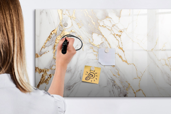 Pizarra magnética de pared con rotulador Tablero elegante para fotos y notas.