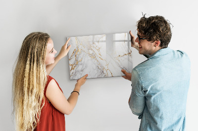 Pizarra magnética de pared con rotulador Tablero elegante para fotos y notas.