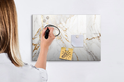 Pizarra magnética de pared con rotulador Tablero elegante para fotos y notas.