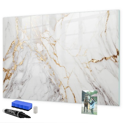 Pizarra magnética de pared con rotulador Tablero elegante para fotos y notas.