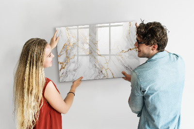 Pizarra magnética de pared con rotulador Tablero elegante para fotos y notas.