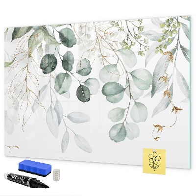 Pizarra borrable de cristal con imanes Tablero elegante para fotos y notas.