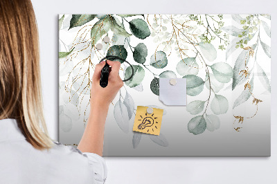 Pizarra borrable de cristal con imanes Tablero elegante para fotos y notas.