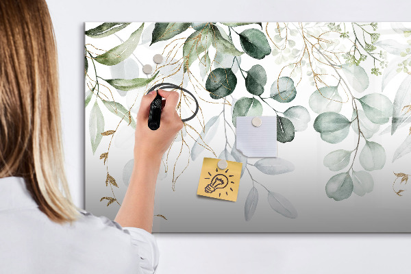 Pizarra borrable de cristal con imanes Tablero elegante para fotos y notas.