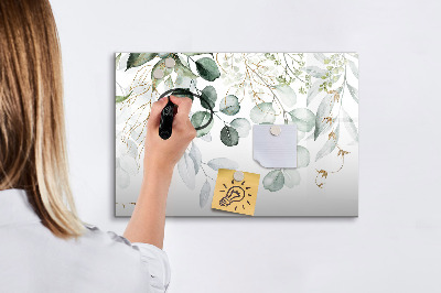 Pizarra borrable de cristal con imanes Tablero elegante para fotos y notas.