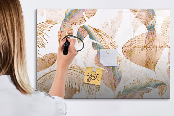Pizarra magnética de pared con rotulador Tablero elegante para fotos y notas.