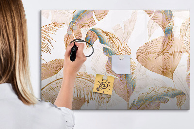 Pizarra magnética de pared con rotulador Tablero elegante para fotos y notas.