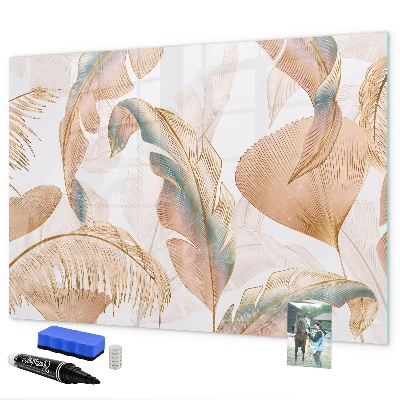 Pizarra magnética de pared con rotulador Tablero elegante para fotos y notas.