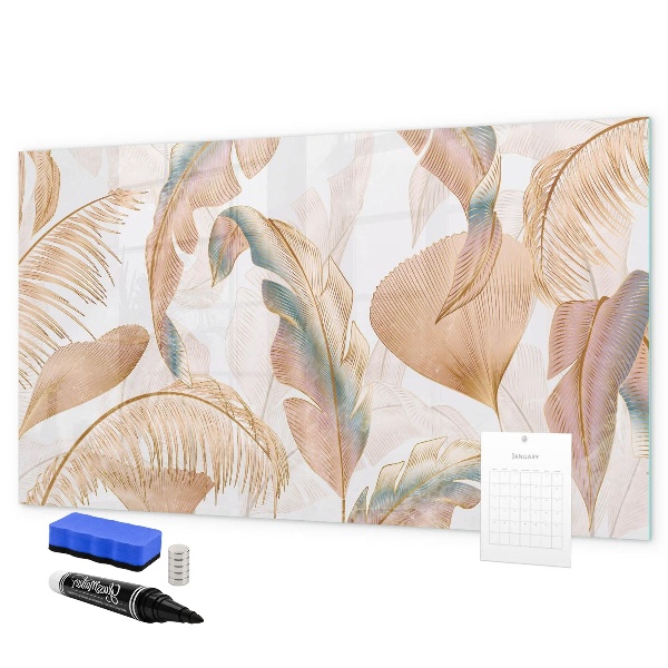 Pizarra magnética de pared con rotulador Tablero elegante para fotos y notas.