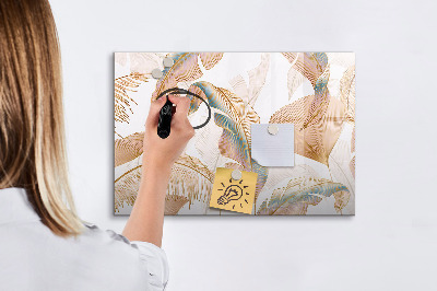 Pizarra magnética de pared con rotulador Tablero elegante para fotos y notas.