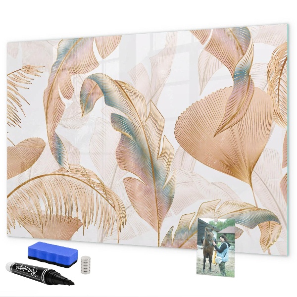 Pizarra magnética de pared con rotulador Tablero elegante para fotos y notas.