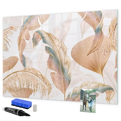 Pizarra magnética de pared con rotulador Tablero elegante para fotos y notas.