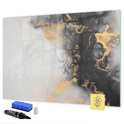 Pizarra borrable de cristal con imanes Un elegante tablero para notas y fotos.
