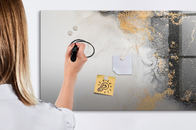 Pizarra borrable de cristal con imanes Un elegante tablero para notas y fotos.