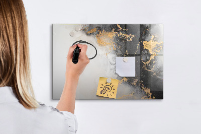 Pizarra borrable de cristal con imanes Un elegante tablero para notas y fotos.