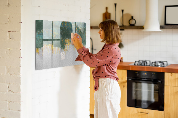 Pizarra magnética de pared con rotulador Tablero de exhibición de fotos creativo