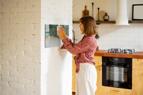 Pizarra magnética de pared con rotulador Tablero de exhibición de fotos creativo