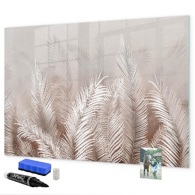 Pizarra borrable de cristal con imanes Tablero elegante para fotos y notas.