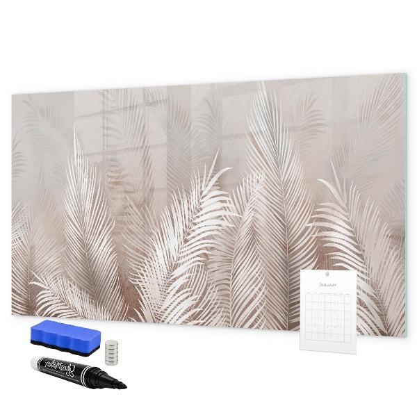 Pizarra borrable de cristal con imanes Tablero elegante para fotos y notas.