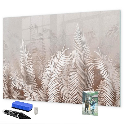 Pizarra borrable de cristal con imanes Tablero elegante para fotos y notas.