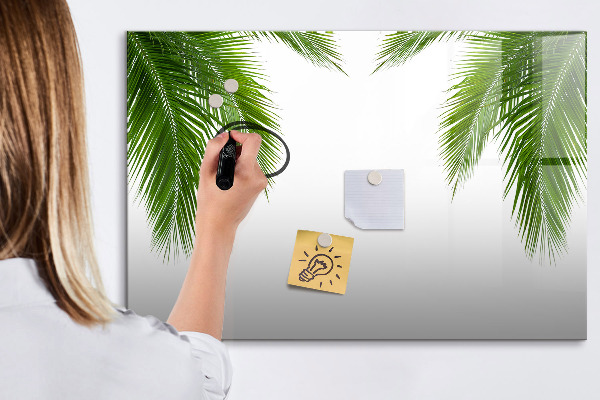 Pizarra magnética de pared con rotulador Tablero fotográfico con motivo de palmera