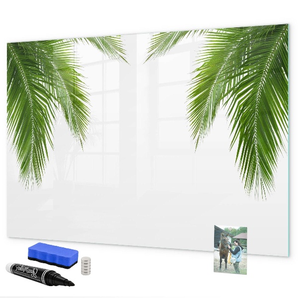Pizarra magnética de pared con rotulador Tablero fotográfico con motivo de palmera