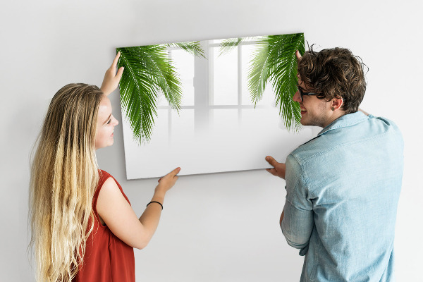 Pizarra magnética de pared con rotulador Tablero fotográfico con motivo de palmera