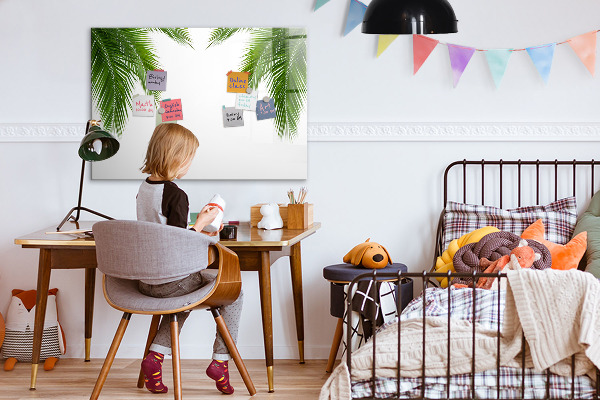 Pizarra magnética de pared con rotulador Tablero fotográfico con motivo de palmera
