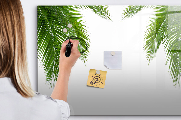 Pizarra magnética de pared con rotulador Tablero fotográfico con motivo de palmera