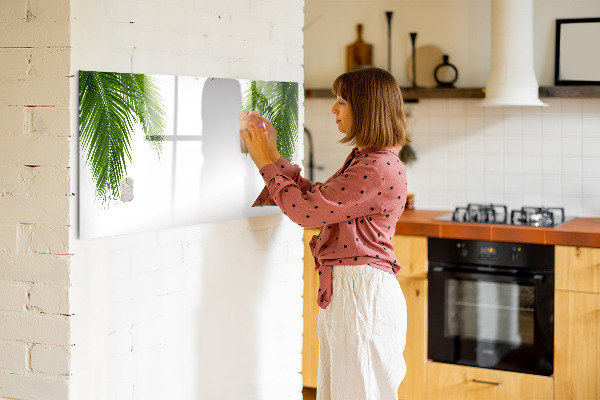 Pizarra magnética de pared con rotulador Tablero fotográfico con motivo de palmera