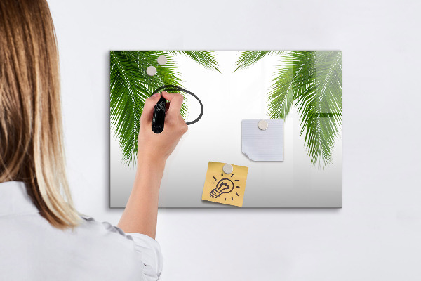 Pizarra magnética de pared con rotulador Tablero fotográfico con motivo de palmera