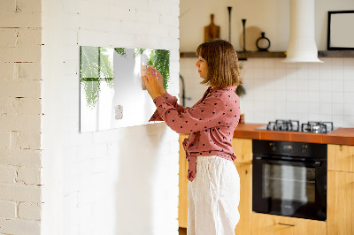 Pizarra magnética de pared con rotulador Tablero fotográfico con motivo de palmera