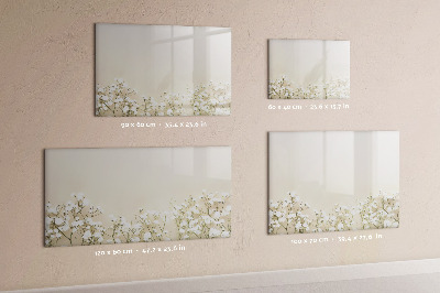 Pizarra borrable de cristal con imanes Un elegante tablero para notas y fotos.