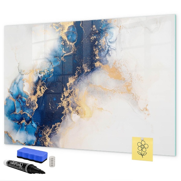 Pizarra magnética de pared con rotulador Tablero moderno para fotos y notas.
