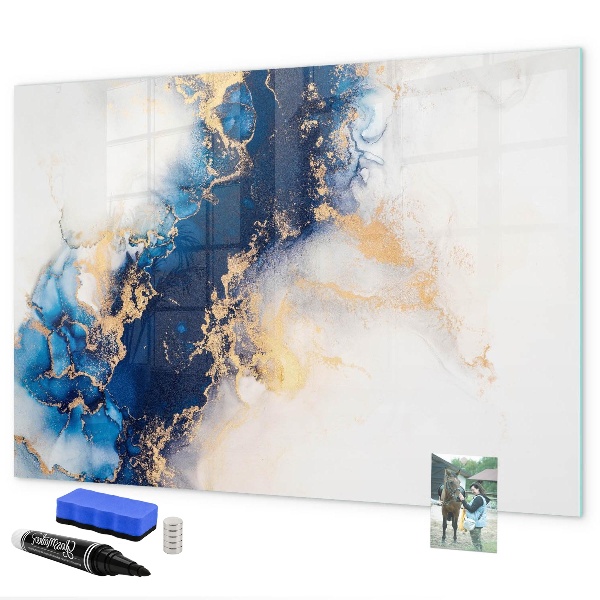 Pizarra magnética de pared con rotulador Tablero moderno para fotos y notas.
