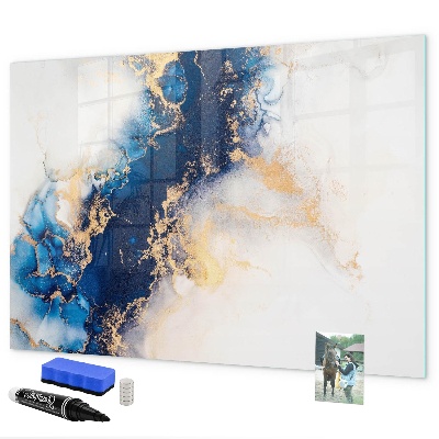 Pizarra magnética de pared con rotulador Tablero moderno para fotos y notas.