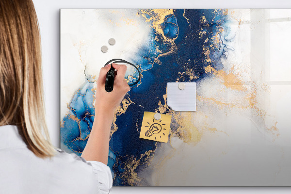 Pizarra magnética de pared con rotulador Tablero moderno para fotos y notas.