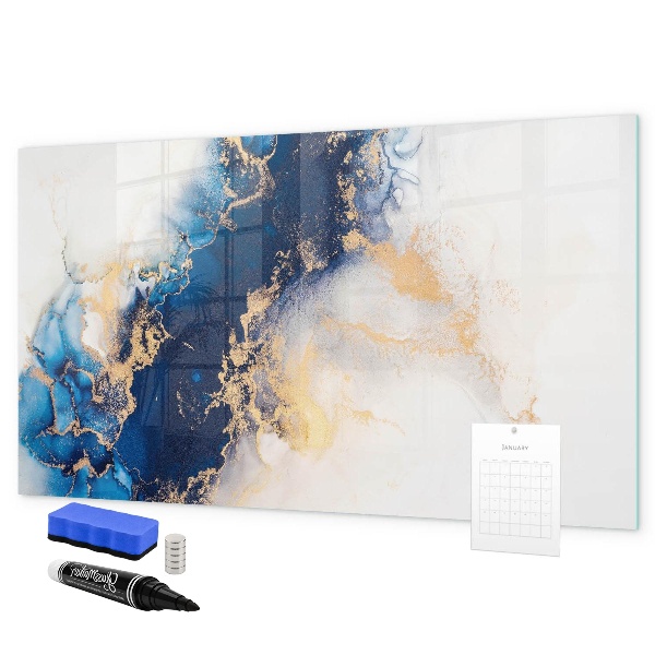 Pizarra magnética de pared con rotulador Tablero moderno para fotos y notas.