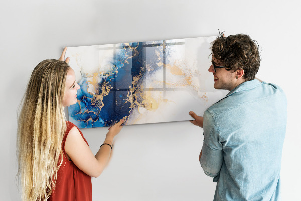 Pizarra magnética de pared con rotulador Tablero moderno para fotos y notas.