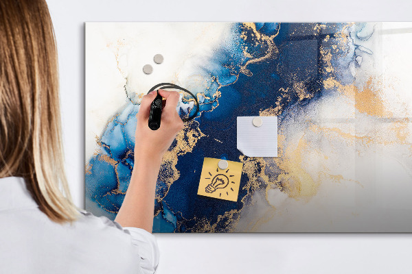 Pizarra magnética de pared con rotulador Tablero moderno para fotos y notas.