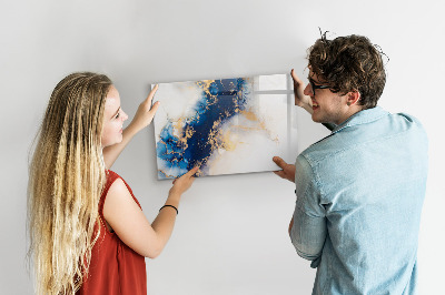 Pizarra magnética de pared con rotulador Tablero moderno para fotos y notas.